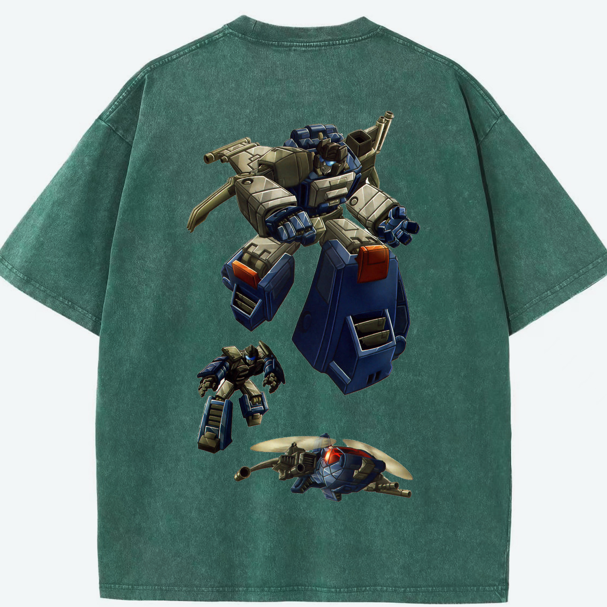 （画像用）  綿100% ヴィンテージ風 半袖Tシャツ（背面プリント）